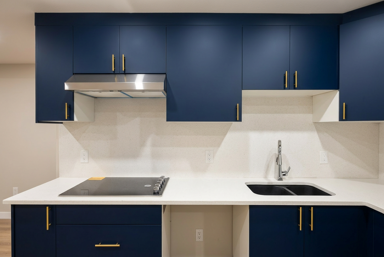Navy & Gold Kitchen